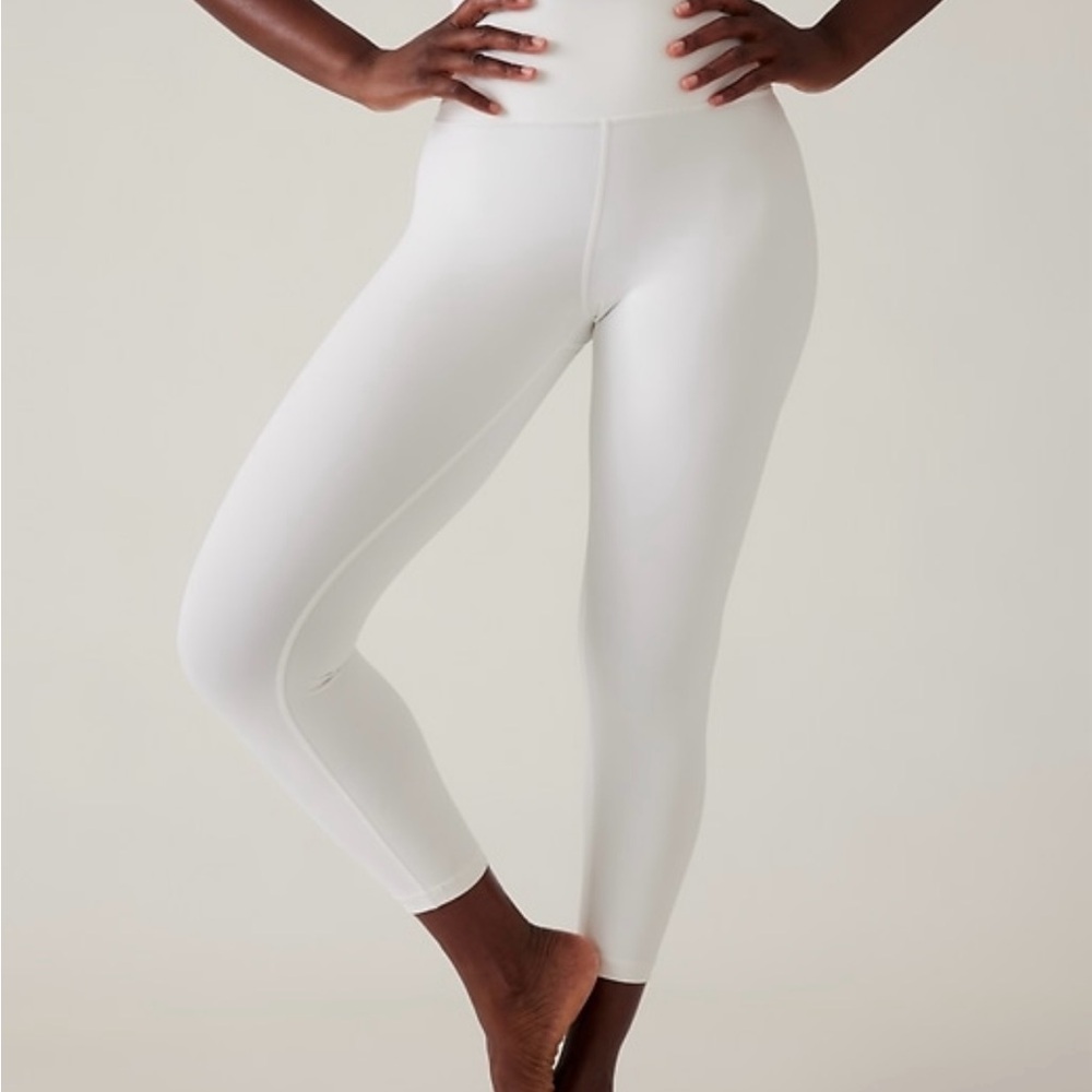 Athleta Elation Ultra High Rise 7/8 White Leggings